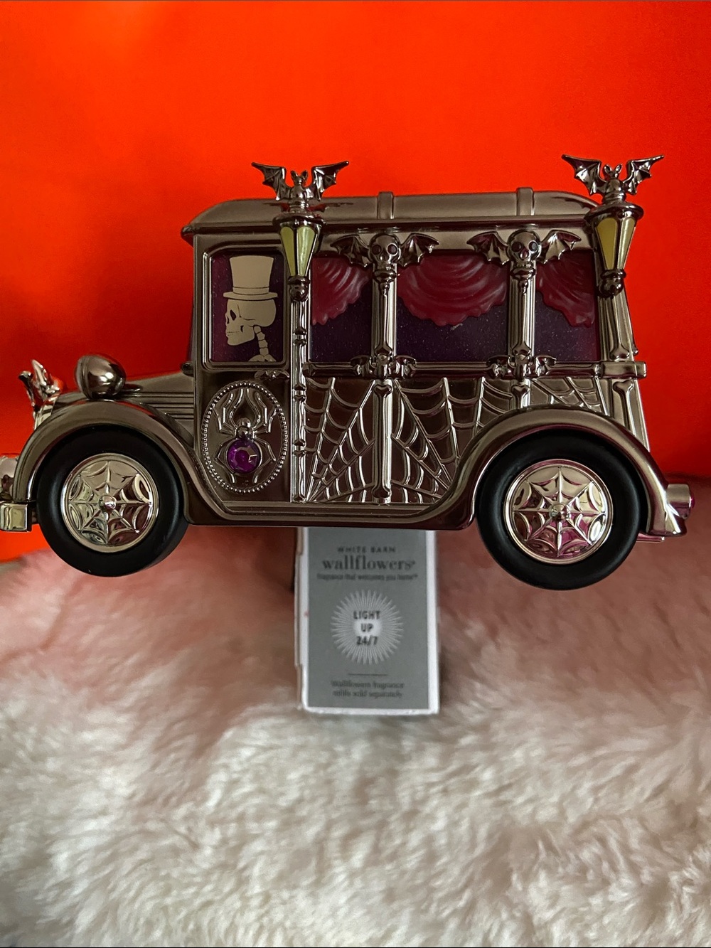 Gothic Hearse Car Wallflower Holder - MetallicPurple Halloween projector